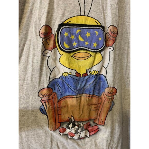 Vtg Tweety Bird T ShIrt Wights Out 1999 Looney Tunes Warner Bros Sz XL OSFM Rare - Picture 3 of 11